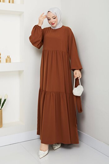 SERRA MODA Φόρεμα Ισλαμικό Mina Τσετσερί Φεράτζε Φαρδύ Κοψίμα