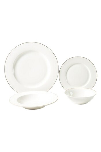 Bien Servi 16-Piece Elegant Design Newbone Dinner Set