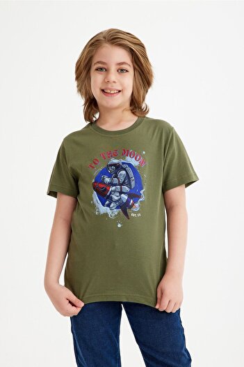 CC STORE Astronaut Printed Children's T-Shirt for Ages 5-15