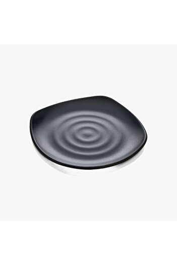 HIC Melamine Serving Plate Black Color Size 28 cm