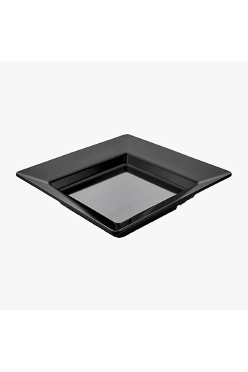 HIC Melamine Square Serving Plate Black Color Size 40 cm