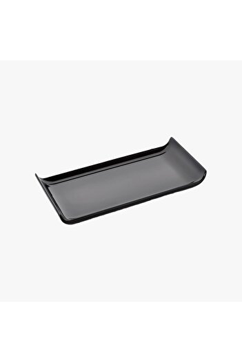 HIC Melamine Regtangular Serving Plate Black Color Size 30 cm