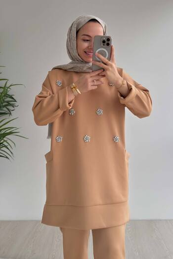 Ka Hijab Camel Scuba Hijab - Σετ λαιμόκοψης 2 τεμαχίων