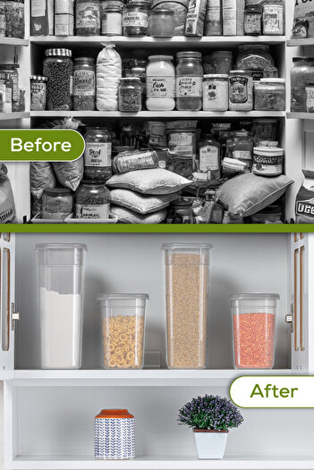 Vienev Set of 20 White Food and Spice Storage - Airtight Container