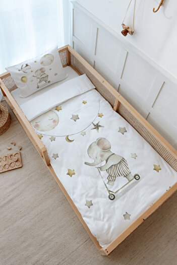 Tuğba Kuğu Montessori Duvet Cover Set (100X200) - Iconic Series - Dreams of Elephant