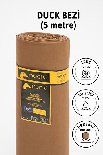 FAVORA Premier Meter's Duck Linen Fabric Αδιάβροχο Πανί 5 Yards DRK7447 - Καφέ