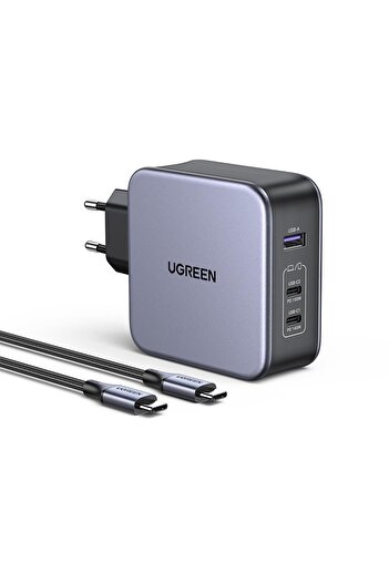 Ugreen Nexode 140w Usb Type-c Qc 4.0 Pd 3.1 Gan 3 Portlu Hızlı Şarj Cihazı