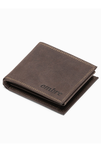 OMBRE Herren Leder Geldbörse - braun A092