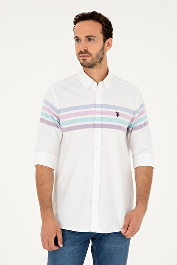 U.S. Polo Assn. Cămașă cu mânecă lungă mentă pentru bărbați 50288910 -VR090
