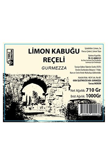 gurmezza Limon Kabuğu Reçeli (710 GR NET)