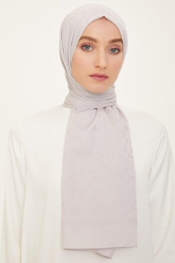 Armine Jacquard Sapphire Shawl - At1Sfr - 51 - Grey