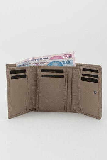 Fossil Boxed Genuine Leather Mink Women's Hand Portfolio Card Holder Wallet