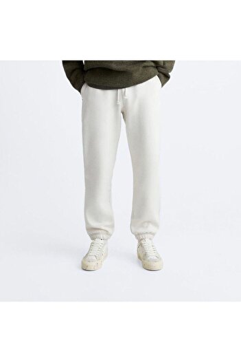 THE WHITE White Rubber Leg Cotton Men's Sweatpants