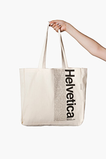 The Lycos "Helvetica" Canvas Tote Shoulder and Beach Bag