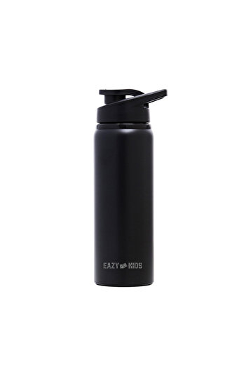 Eazy Kids Stainless Steel Sports Water Bottle - Black, 700ml