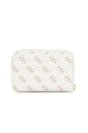 Guess Eco Erica Slg Med Zip Around Women Cream Wallet Swqg9510140-Crg