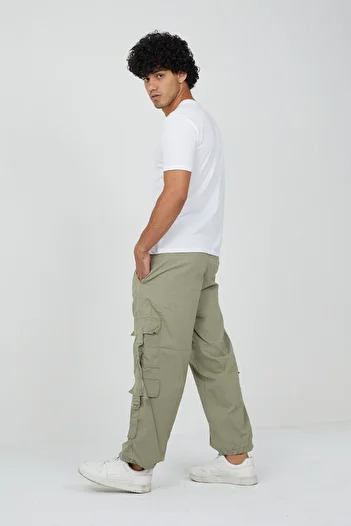 KOTOLOG Y2K Loose Baggy Strap Pocket Detail Unisex Trousers