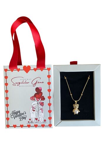 312 KONSEPT Valentine's Day Special Tarnish Free Steel Women's Necklace with Box Bag