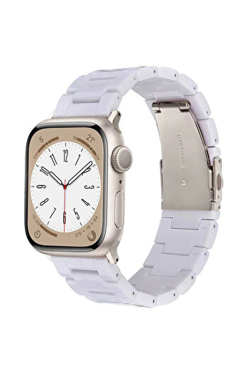 Green Lion Marble Watch Band 42/44/45/49Mm - White