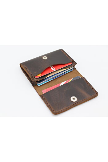 Anatolia Genuine Brown Leather Card Holder