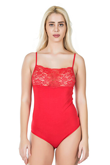 Fily Cotton Fabric Fronts Wide Lace Embroidered Rope Strap Snap Fastener Body Undershirt