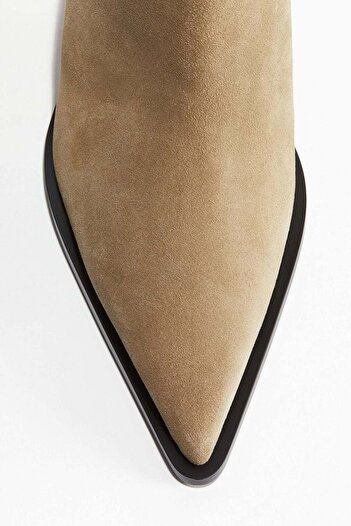 H&M Pointed suede ankle boots