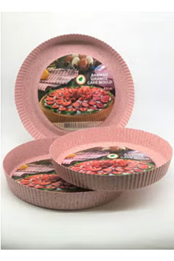 Generic Granite Oven Tart Tray Set, 3 Pcs (26,28,30) CM