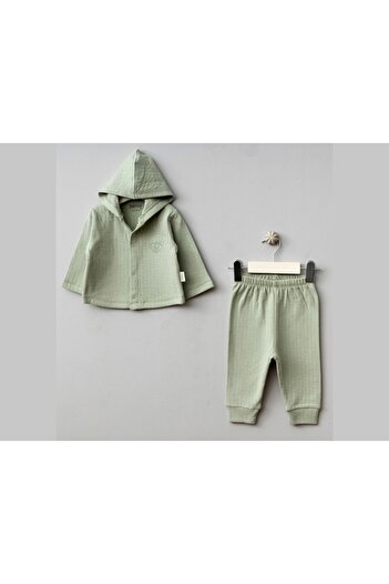 Bebitof Heart Teddy Bear Patterned Ikii Baby Set