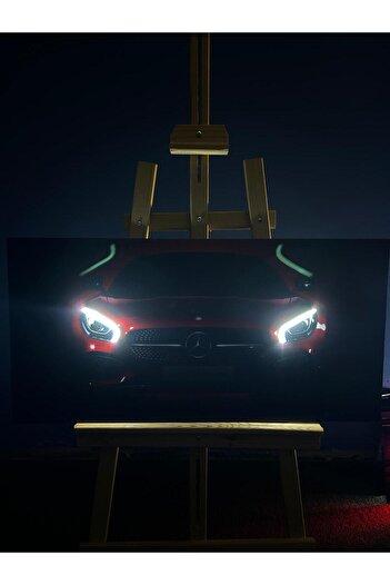 Neon Mercedes Işıklı Mdf Tablo