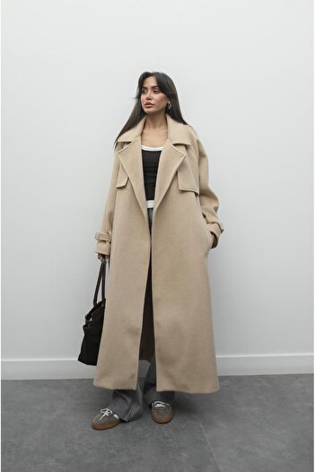 Havoş Light Beige Vorkuta Belted Coat