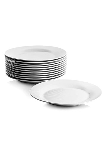 mastergold ( 22.5 CM ) 6 Piece Melamine White Serving Side Plates Easy to Store Durable Shatterproof Dishwasher