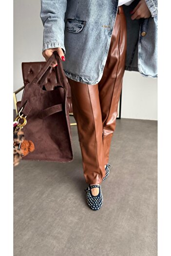 Eataly Shoes Balerini din piele intoarsa disco albastru cu piatra