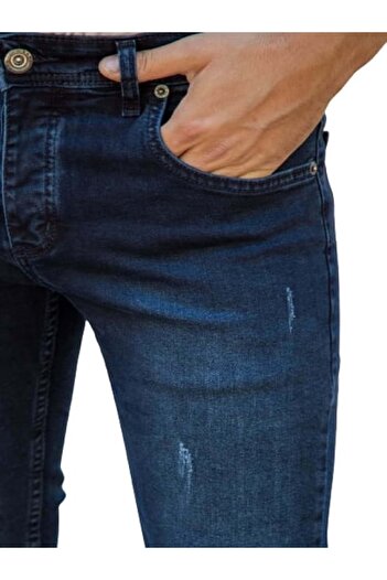 HACKER DENIM Hacker Tom T850-660 Erkek Denim Likralı Lazer Tırnaklı Kot Pantolon. - T850 - Lacivert