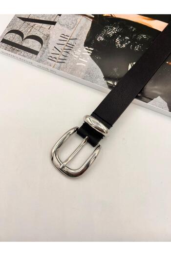 MODAM HİFA Basic Buckle Ασημένια γυναικεία ζώνη παντελόνι Ζώνη φόρεμα Ζώνη πουκάμισο Ζώνη παλτό