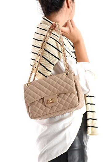 Kaya Bag Γυναικεία τσάντα χιαστί και ώμου Mink 19x27 Μέγεθος