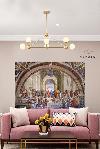 Vendini Atina Okulu Tablosu Duvar Örtüsü Duvar Halısı Wall Tapestry