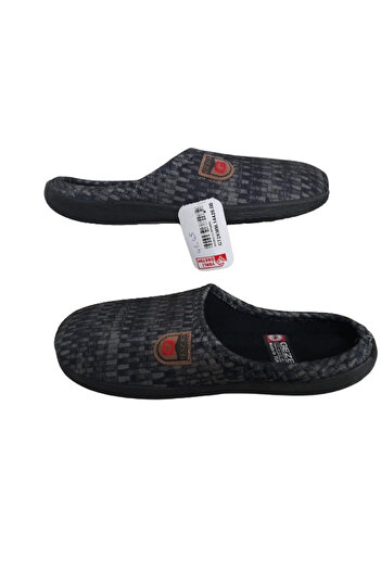 GEZER Men's Black Orthopedic Sole Indoor Daily Slippers