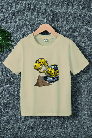 MYADA Premium Dino Scoop Printed Kids T-Shirt