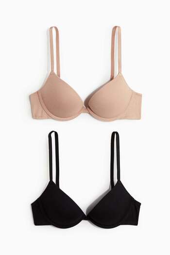 H&M 2-pack cotton super push-up bras