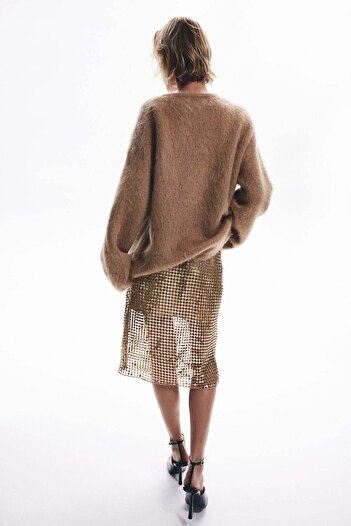 H&M Sequined mesh skirt