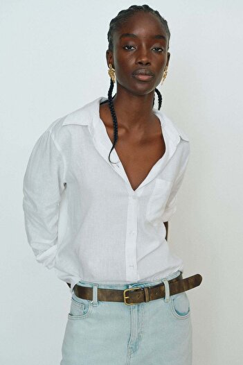 H&M Linen-blend shirt