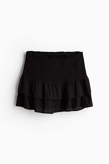 H&M Smocked-waist tiered skirt