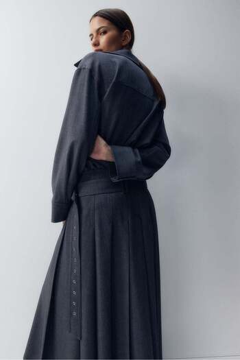 H&M Pleated A-line skirt