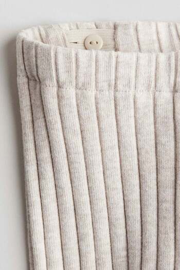 H&M Wide-ribbed cotton leggings