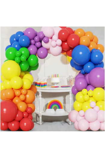 Baloniva Colorful Balloon Decoration Set Balloon Chain Birthday Celebration Party