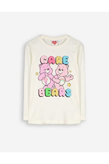 2kids2mom Μακρυμάνικο μπλουζάκι Care Bears Cream Color Glitter