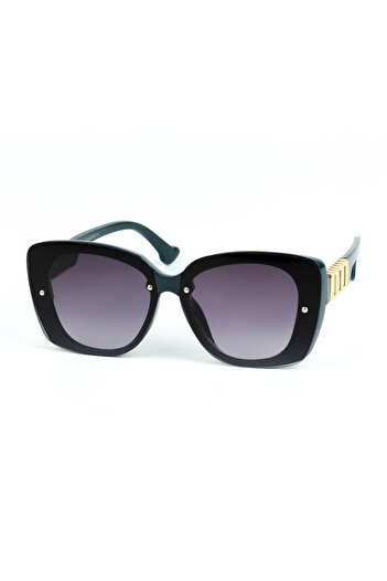 Belletti Women's Navy Blue Uv400 Protected Geometric Model Sunglasses