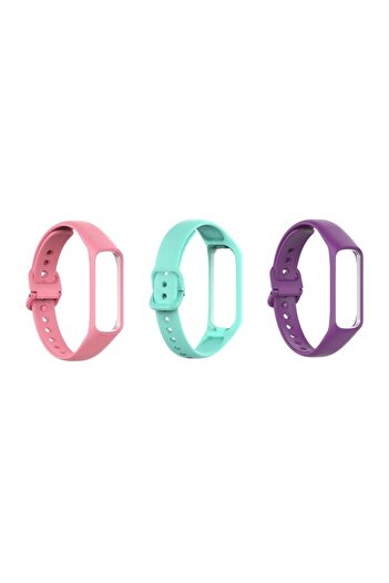 Techmaster Samsung Galaxy Fit 2 Uyumlu R220 Tme Silikon Kordon Kayış 3lü Set