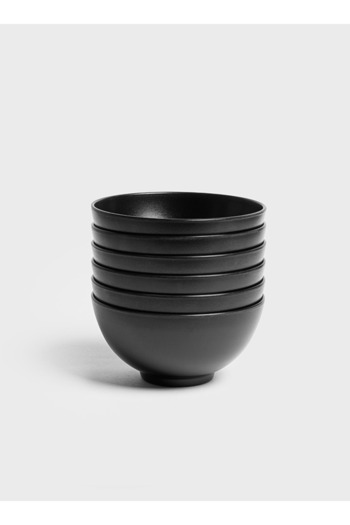 mastergold ( 15 CM ) 6 Piece Melamine Soup&Soup Bowl,Black,Durable Dishwasher Safe Unbreakable Melamine Plate