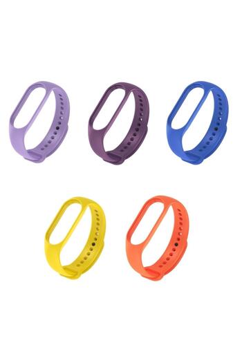 Techmaster Xiaomi Mi Band 3 Mi Band 4 Uyumlu Akıllı Bileklik Tme 5'li Set Kordon Kayış